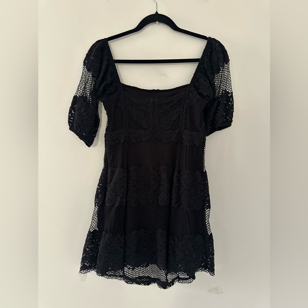 Free People Be Your Baby Black Lace Babydoll Dress - Picture 9 of 10
